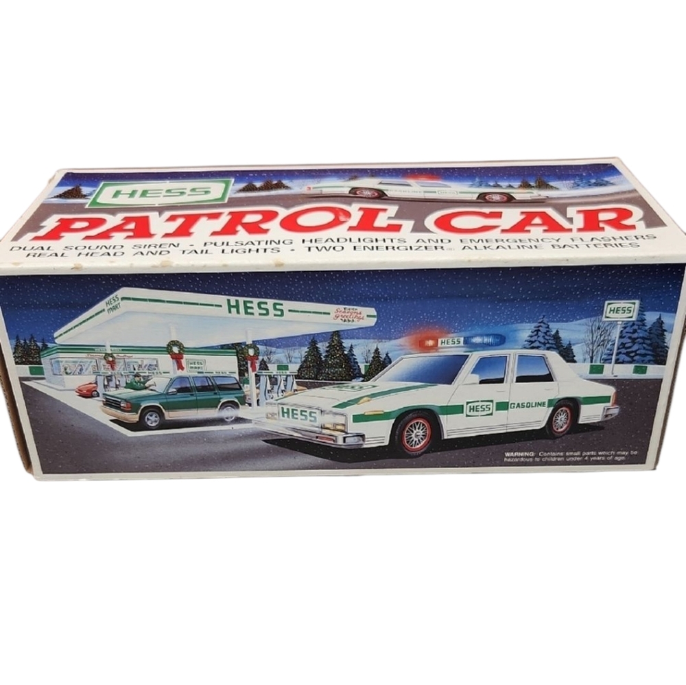 Hess 1993 White and Green Patrol Car Toy